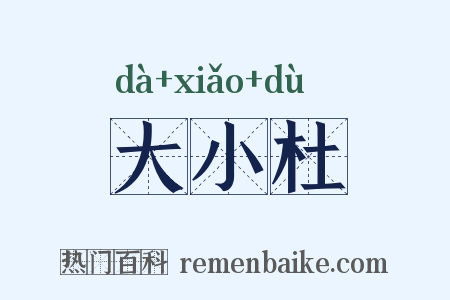 大小杜是什么意思的图片